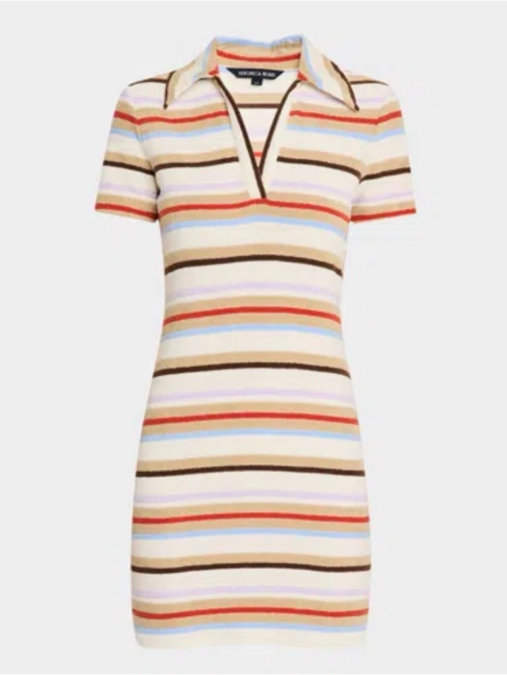 NWOT • Veronica Beard • Bailey Stripe Short Sleeve Polo Dress • Sz XS